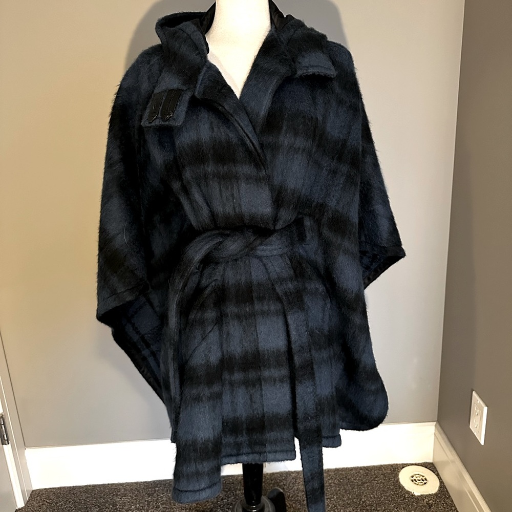 Coach poncho/coat blue and black